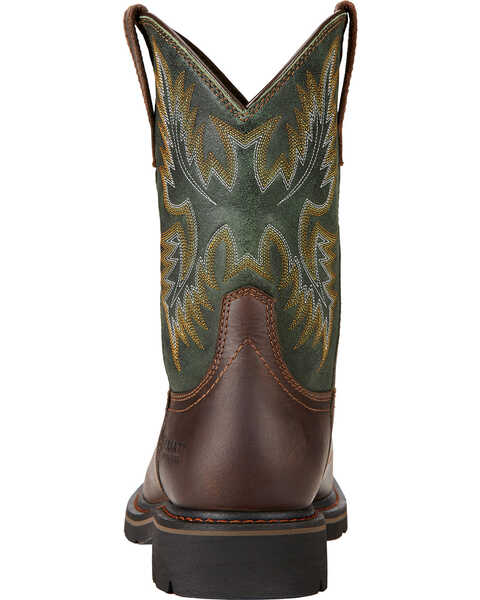 Image #5 - Ariat Men's Sierra Western Work Boots - Steel Toe, Dark Brown, hi-res