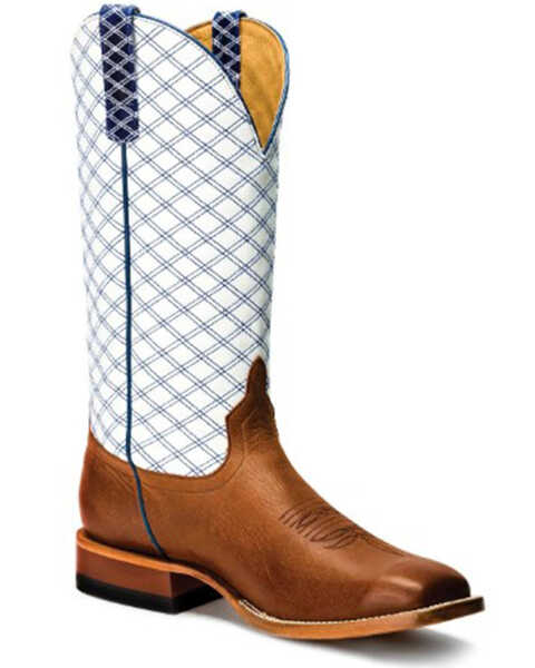 Horse Power Men's Sugared Brass Western Boots - Broad Square Toe, Tan, hi-res