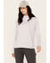 Image #1 - Carhartt Women's Force Sun Defender Relaxed Fit Lightweight Logo Hooded Graphic Long Sleeve , Light Purple, hi-res