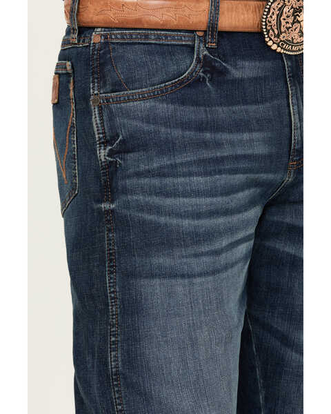 Image #2 - Wrangler Retro Men's Dellwood Medium Wash Relaxed Bootcut Stretch Denim Jeans - Tall , Medium Wash, hi-res