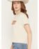 Image #2 - Blended Women's Howdy Rhinestone Short Sleeve Graphic Tee, Cream, hi-res