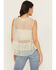 Image #4 - Originality Women's Lace Tie-Front Sleeveless Ruffle Top, Cream, hi-res
