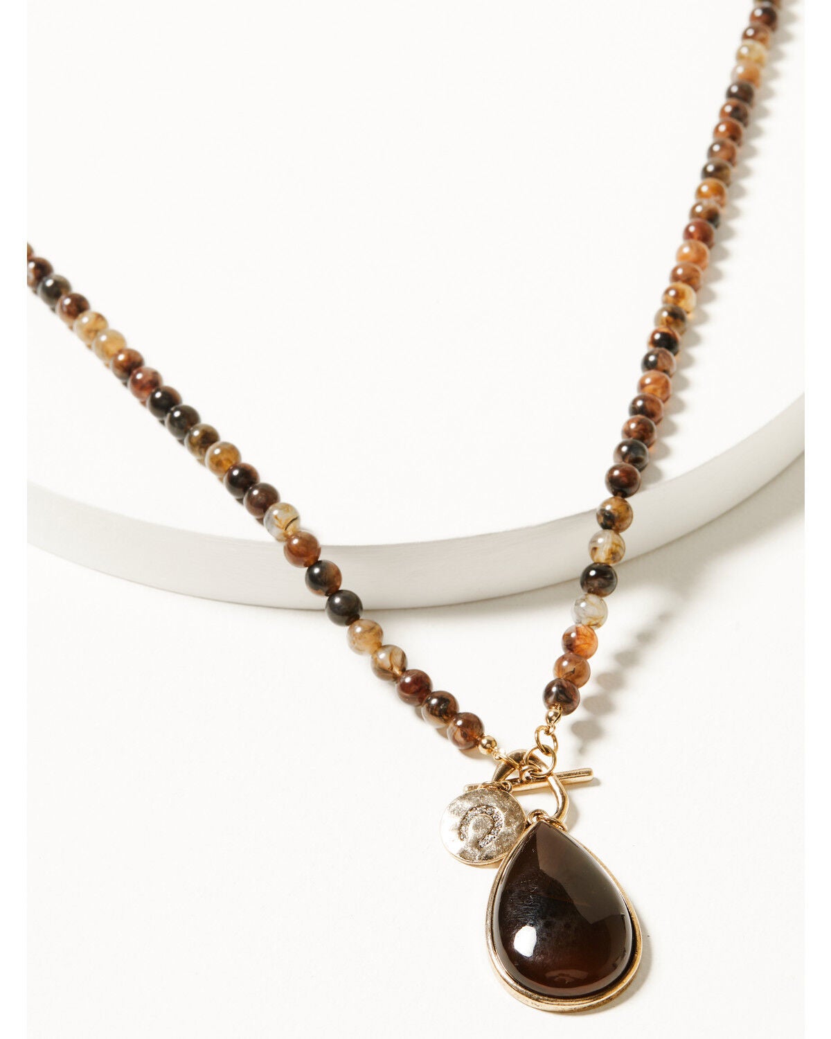 Shyanne Women's Summer Moon Antique Long Pendant Necklace, Brown, hi-res