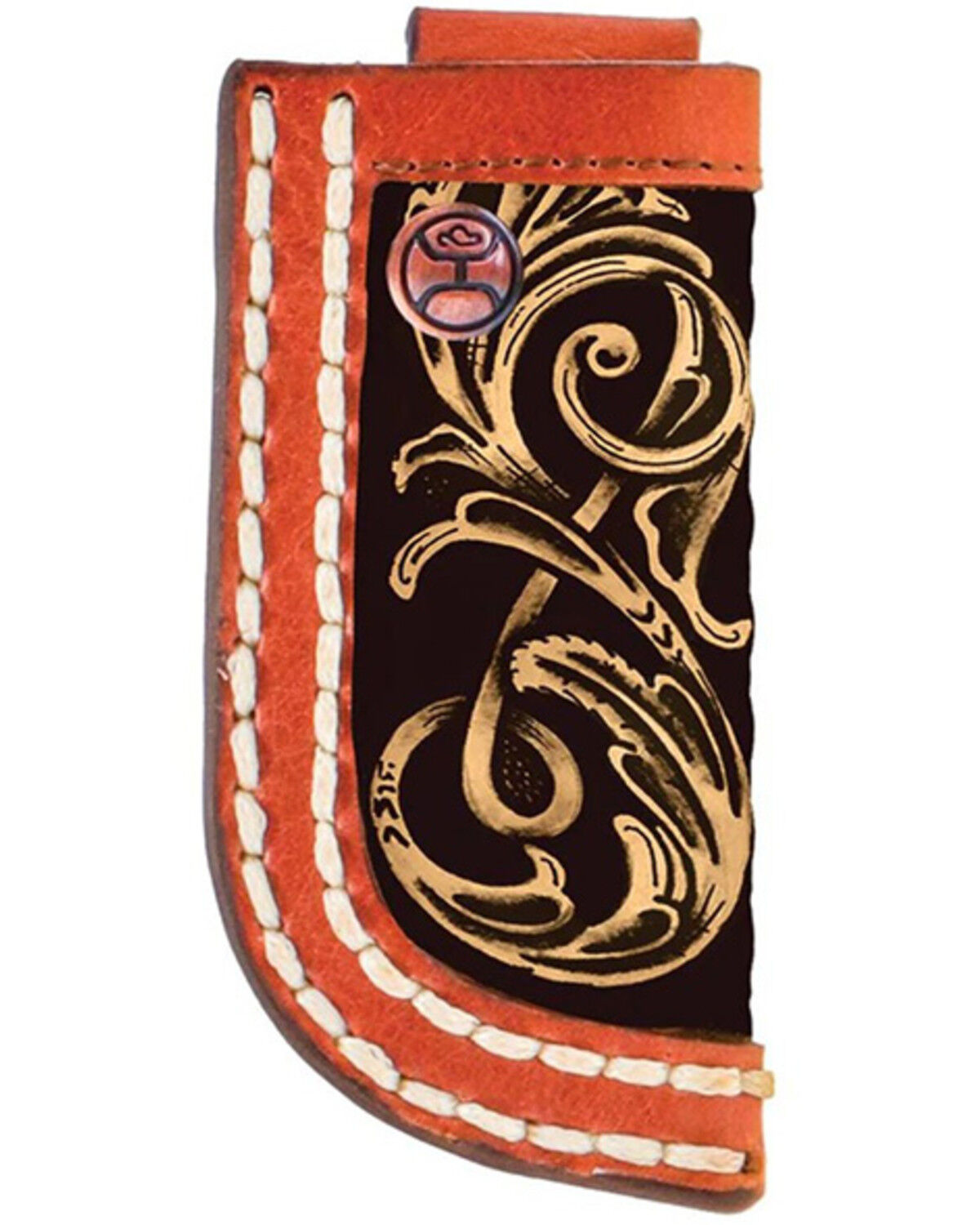 Image #1 - Hooey Top Notch Knife Sheath, Black/brown, hi-res