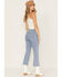 Image #3 - Just Black Denim Women's Light Wash Cropped Kick Flare Jeans, Blue, hi-res