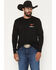 Image #2 - RANK 45&reg; Men's Stacked Long Sleeve Graphic T-Shirt, Black, hi-res