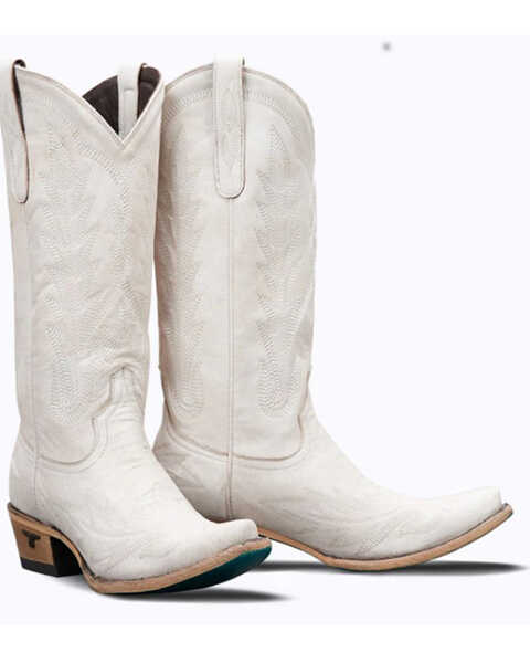 Lane Women's Lexington Leather Western Boots - Snip Toe, Ivory, hi-res