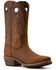 Image #1 - Ariat Men's Hybrid Roughstock Distressed Performance Western Boots - Square Toe, Brown, hi-res