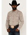 Image #1 - Cody James Men's Century Southwestern Jacquard Print Long Sleeve Snap Western Shirt , Brown, hi-res