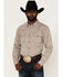 Cody James Men's Century Southwestern Jacquard Print Long Sleeve Snap Western Shirt , Brown, hi-res