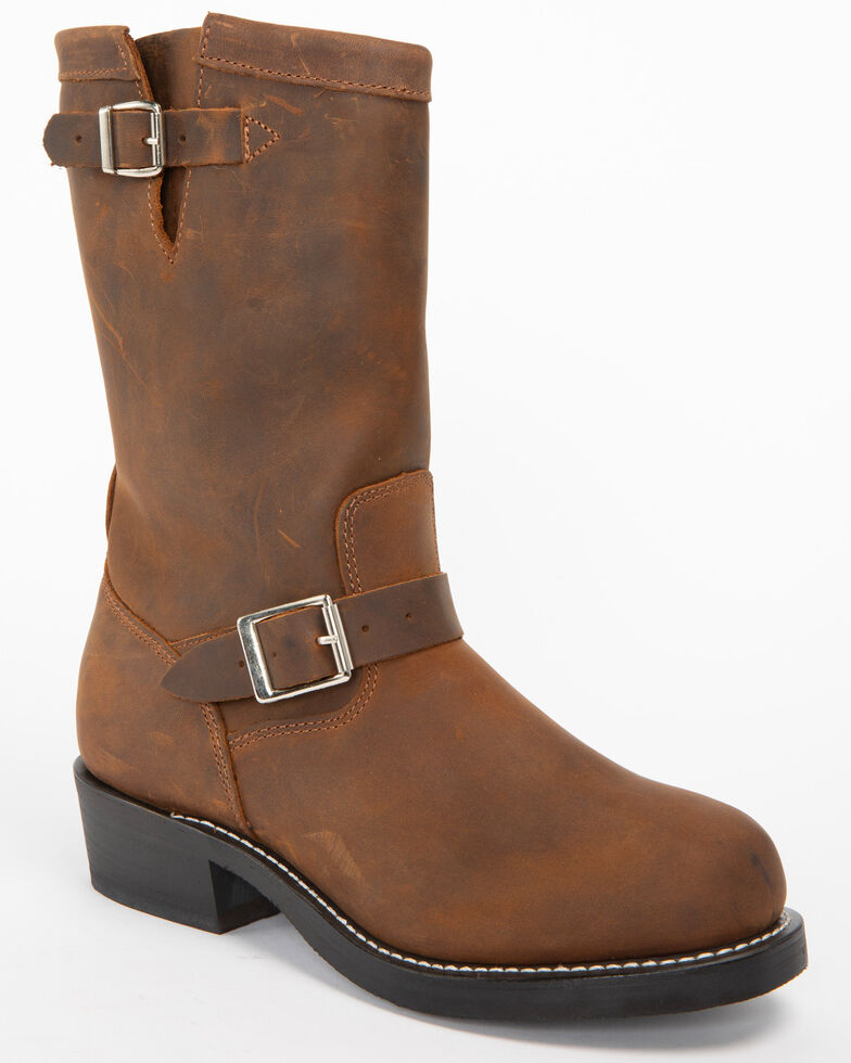 Cody James Men's Harness Moto Boots - Soft Toe, Brown, hi-res