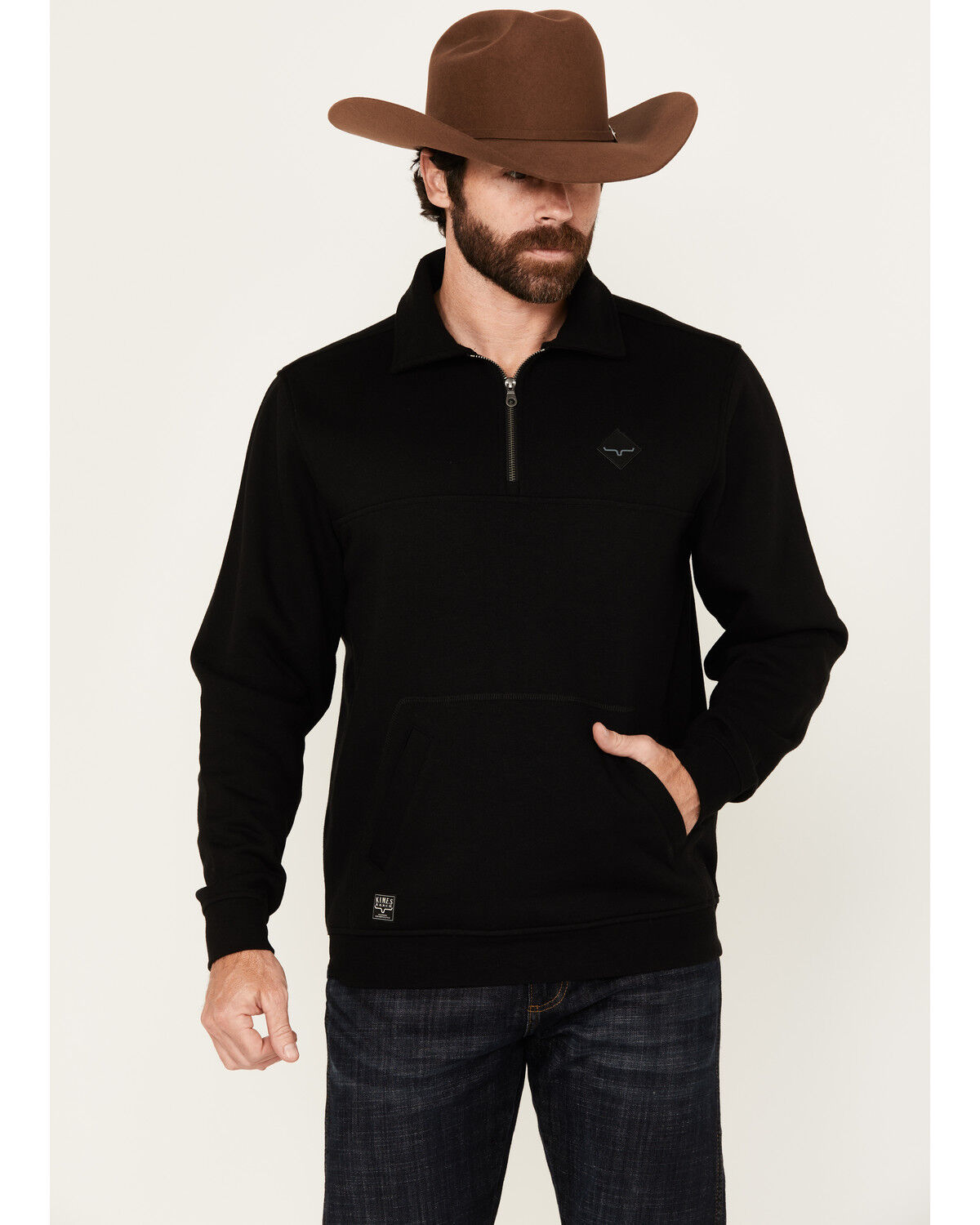 Image #1 - Kimes Ranch Men's Boot Barn Exclusive Diamond Head Solid Logo Pullover, , hi-res