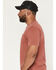 Image #2 - Carhartt Men's Solid Relaxed Fit Short Sleeve Pocket T-Shirt, Red, hi-res