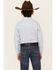 Image #4 - Wrangler 20X Boys' Advanced Comfort Checkered Print Long Sleeve Pearl Snap Stretch Western Shirt , Light Blue, hi-res