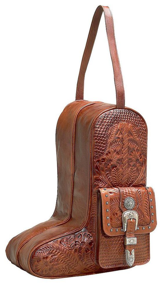 American West Zip-Around Antique Tan Leather Boot Bag, Antique Tan, hi-res