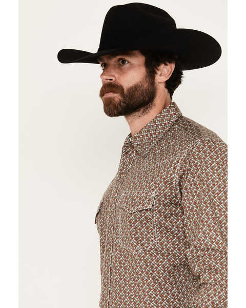 Image #2 - Wrangler 20X Men's Long Sleeve Snap Western Shirt, Rust Copper, hi-res