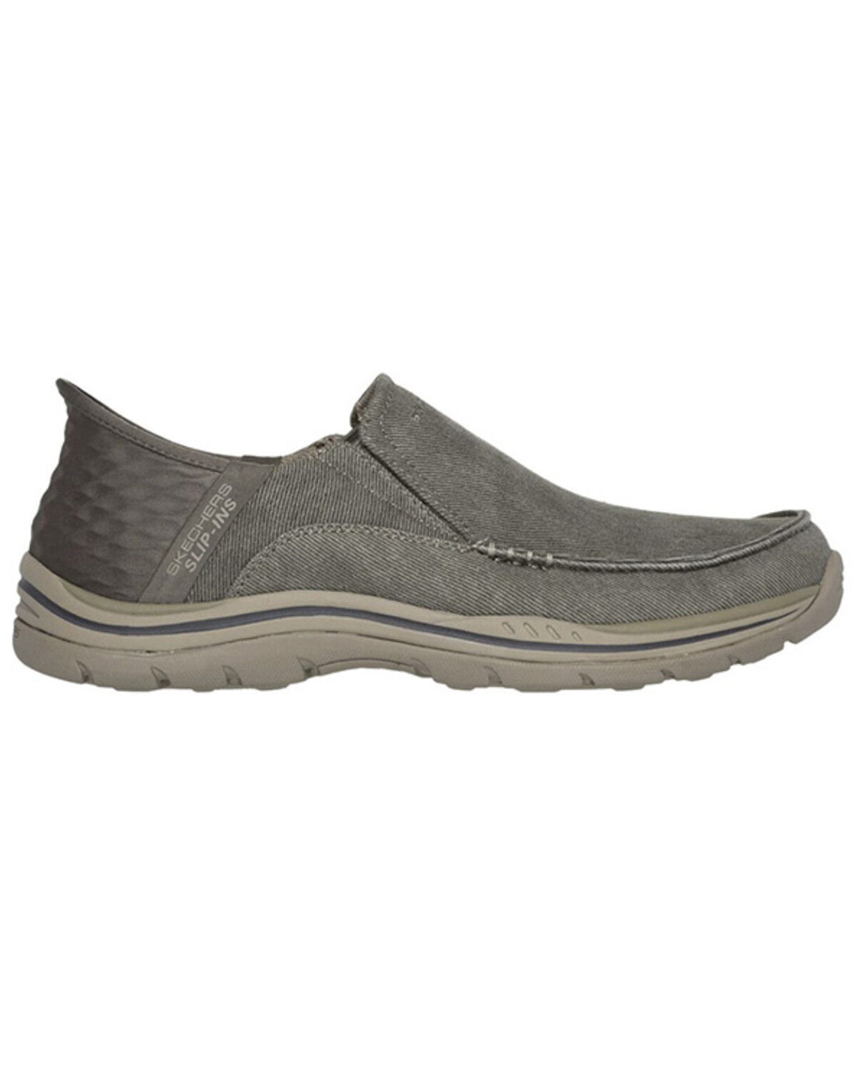 Image #2 - Skechers Men's Cayson Slip-Ins Relaxed Fit Casual Shoes - Moc Toe, Khaki, hi-res