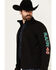 RANK 45® Men's Mexico Melange Embroidered Softshell Jacket, Black, hi-res