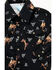 Image #2 - Cowboy Hardware Infant Boys' Bronco Stretch Onesie, Black, hi-res