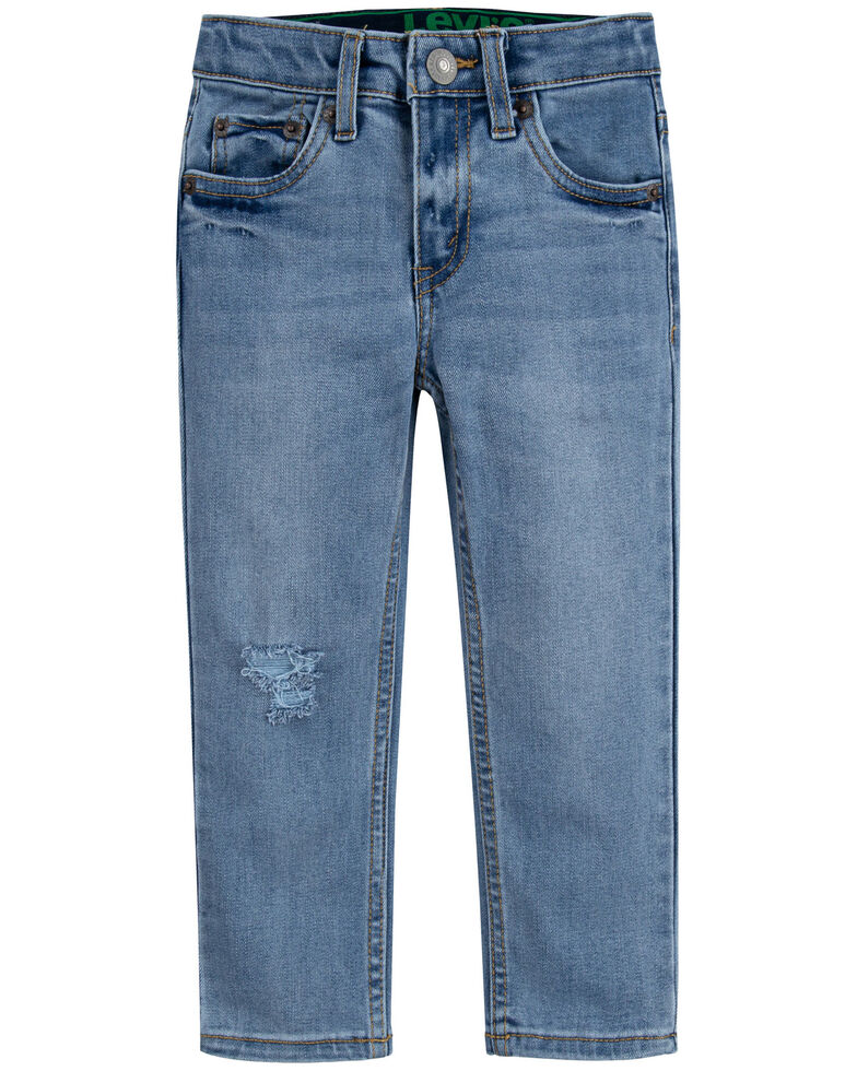 Levi's Toddler Boys' Light Wash 511 Superfly Distressed Knee Slim Straight Jeans , Blue, hi-res