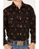 Image #3 - Panhandle Boys' Floral Print Long Sleeve Pearl Snap Western Shirt, Black, hi-res