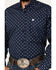 Image #3 - Cinch Men's Geo Print Long Sleeve Button-Down Western Shirt, Navy, hi-res