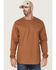 Image #1 - Hawx Men's FR Logo Long Sleeve Work T-Shirt, Russett, hi-res