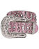 Nocona Belt Co. Girls' Glittery Horseshoe Concho Western Belt, Pink, hi-res