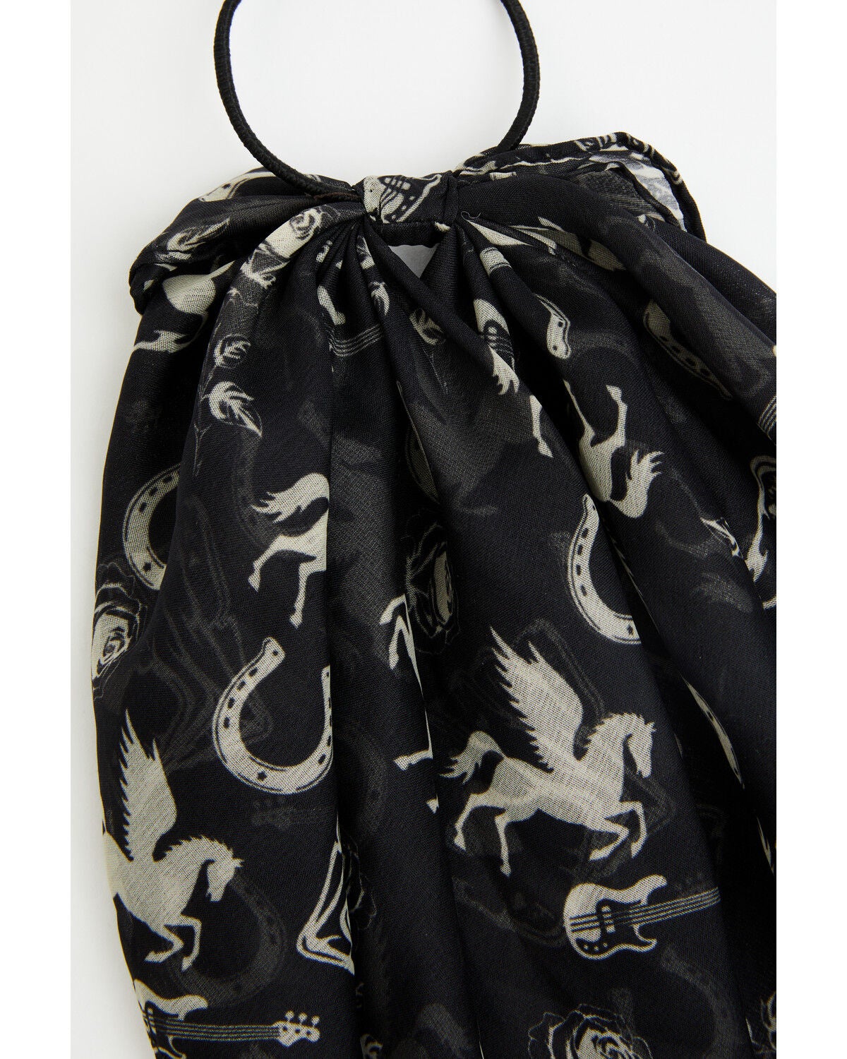 Image #3 - Idyllwind Women's Caylor Horseshoe Icon Print Hair Ponytail Pack - 2 Piece, Black, hi-res