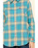 Image #4 - Ariat Women's Boot Barn Exclusive FR Savana Plaid Print Long Sleeve Work Shirt, Blue, hi-res