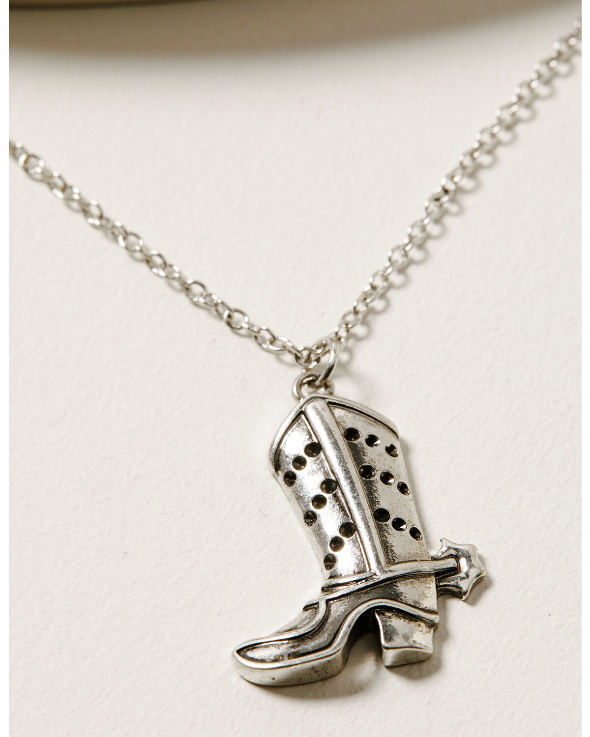 Image #2 - Shyanne Women's Cowgirl Boot Pendant Necklace & Earring Set, Silver, hi-res