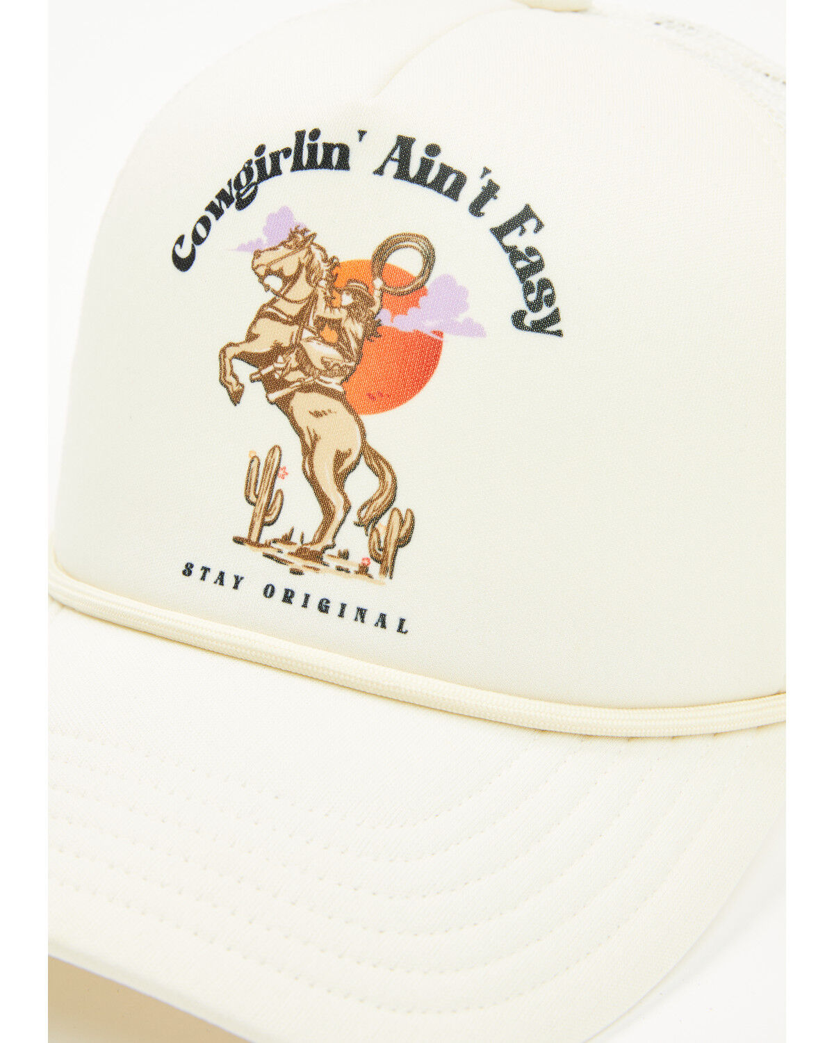 Image #2 - Shyanne Women's Cowgirlin' Ain't Easy Ball Cap, Sand, hi-res