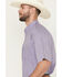 Image #2 - George Strait by Wrangler Men's Geo Print Short Sleeve Button-Down Stretch Western Shirt, Purple, hi-res