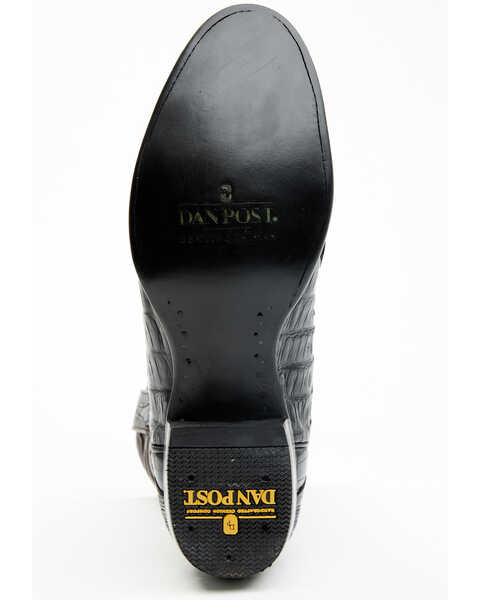 Image #7 - Dan Post Men's Exotic Caiman 12" Western Boots - Medium Toe, Black, hi-res