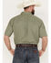 Image #4 - George Strait by Wrangler Men's Geo Print Short Sleeve Button Down Western Shirt, Olive, hi-res