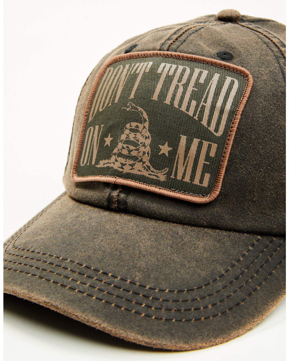 Image #2 - Cody James Men's Don't Tread On Me Ball Cap, Tan, hi-res
