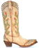 Image #2 - Corral Women's Saddle Cactus Embroidery Western Boots - Snip Toe, Tan, hi-res
