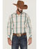 Resistol Men's Pierson Large Plaid Print Long Sleeve Button Down Western Shirt , Multi, hi-res