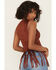 Image #4 - Rock & Roll Denim Women's Studded Sleeveless Corset, Rust Copper, hi-res