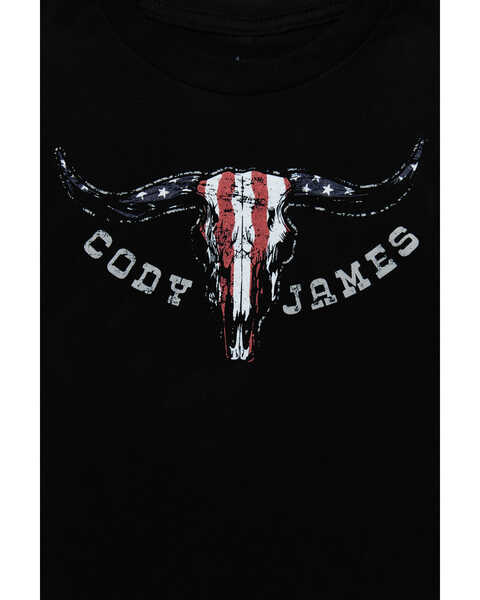 Image #2 - Cody James Toddler Boys' Bull Skull Short Sleeve Graphic T-Shirt , Black, hi-res