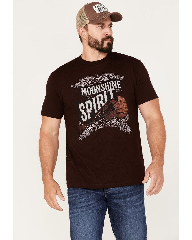 Moonshine Spirit Men's Guitar Logo Graphic T-Shirt, Burgundy, hi-res