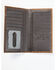 Image #2 - Cody James Men's Ostrich Tooled Checkbook Wallet, Brown, hi-res