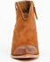 Image #4 - Shyanne Women's Jodi Suede Leather Booties - Round Toe, Cognac, hi-res