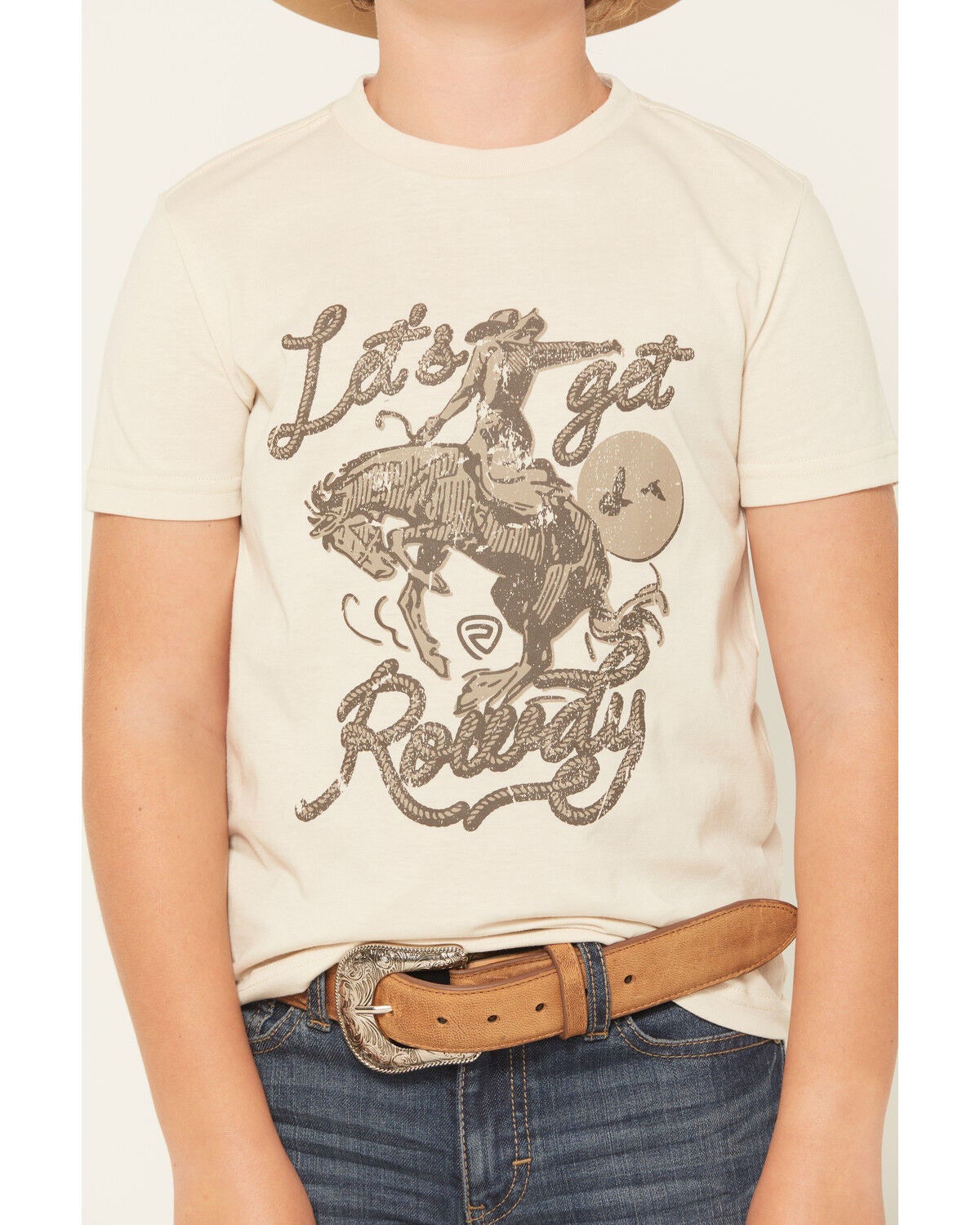 Image #3 - Rock & Roll Denim Boys' Rowdy Short Sleeve Graphic T-Shirt, Natural, hi-res