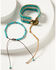 Image #1 - Shyanne Women's Beaded Pull Tie Bracelet Set - 2 Piece, Turquoise, hi-res