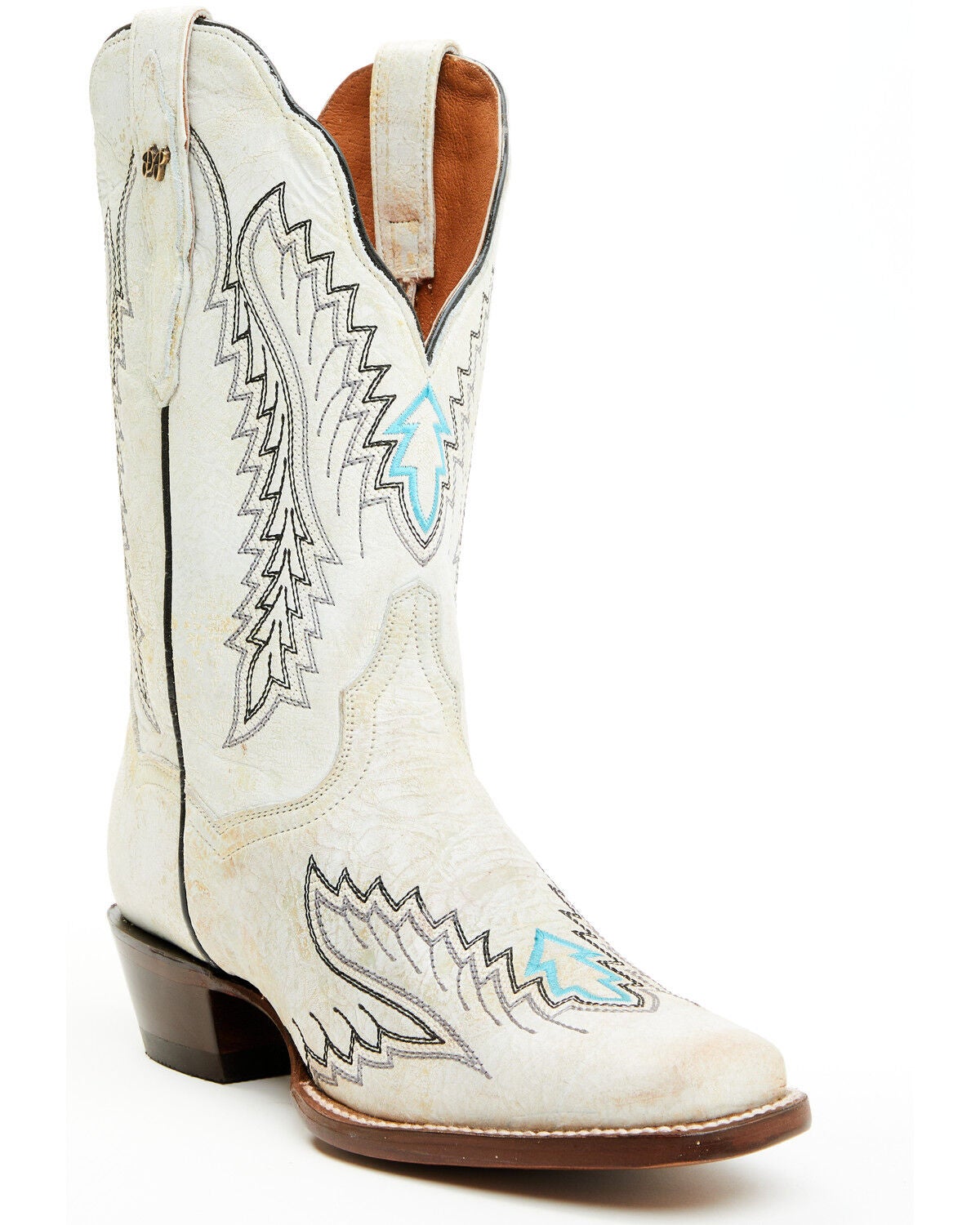 Dan Post Women's Darcy Western Boots - Square Toe, White, hi-res
