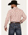 Image #4 - Cody James Men's Lucky One Medallion Print Long Sleeve Button-Down Stretch Western Shirt, Burgundy, hi-res