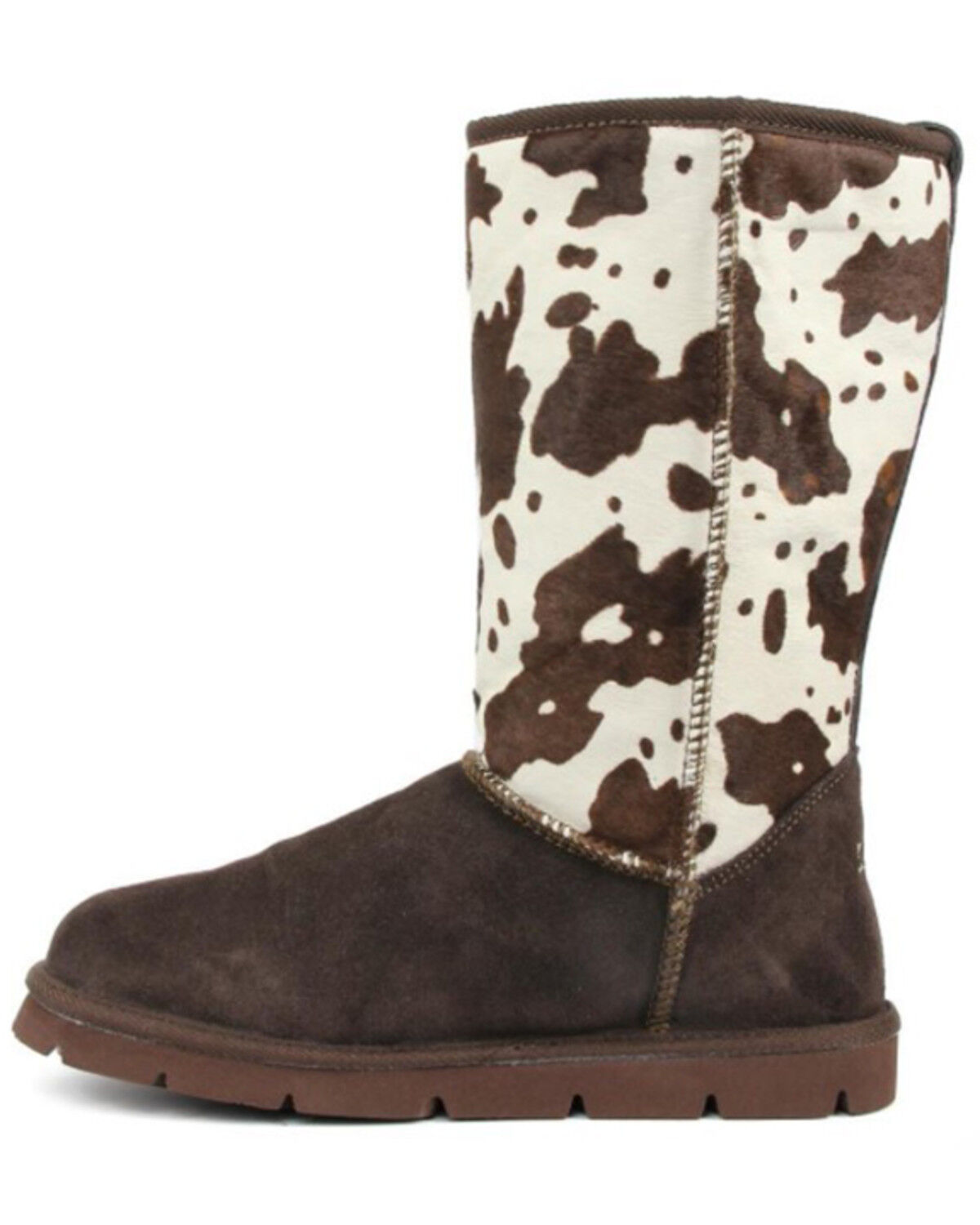 Image #3 - Superlamb Women's Turano 11" Cow Print Real Hair-On Casual Pull On Boots - Round Toe, , hi-res