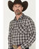 Image #2 - Pendleton Men's Burnside Plaid Print Long Sleeve Button-Down Flannel Shirt, Grey, hi-res