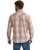 Image #3 - Wrangler Retro Men's Plaid Print Long Snap Western Shirt, Brick Red, hi-res